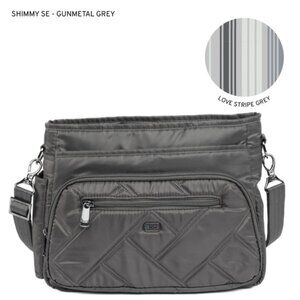 Brand New Lug Shimmy SE Crossbody / Shoulder Bag in Gunmetal Grey